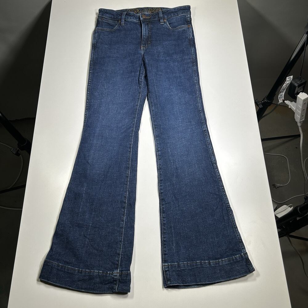 Wrangler Retro Jeans Women’s 28x30 Flare Denim Western Cowgirl Stretch Dark Blue
